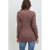 Hello Miz Women's Ribbed Long Sleeve Mock Neck Maternity Top - 4 of 4
