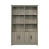 47in Contemporary Engineered Wood Bookcase with Storage Cabinet and Fixed Shelves for Home Office or Living Room-3irtyhousy - 2 of 4