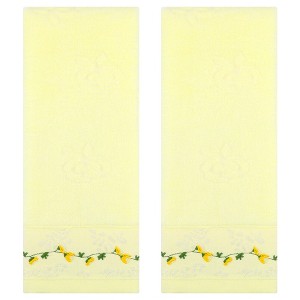 REGALWOVEN Bathroom Kitchen Soft Absorbent Cotton Floral Embroidered Hand Towel 13" x 29" - 1 of 4