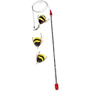 Go Cat Da Bee Teaser Wand And TWO Extra Bee Attachments Set - 1 of 2