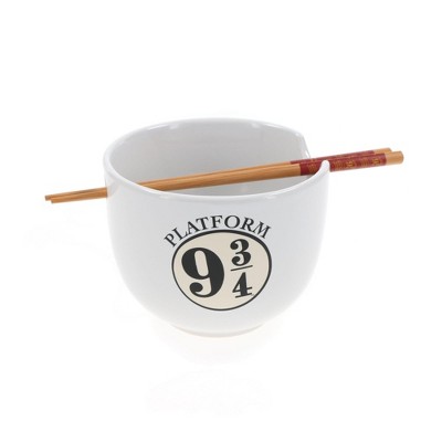 Harry Potter Hogwarts Railways Ceramic Ramen Bowl with Chopsticks