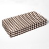 Bacati - Chocolate Houndstooth 100 percent Cotton Universal Baby US Standard Crib or Toddler Bed Fitted Sheet - 2 of 4