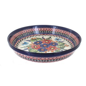 Blue Rose Polish Pottery 879 Zaklady Pie Plate - 1 of 1