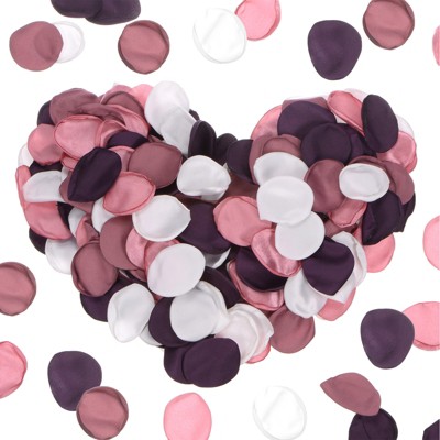 Unique Bargains Silk Decoration Reusable Artificial Flower Rose Petals 1.38" x 1.38" 600 Pcs