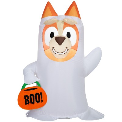Gemmy Airblown Inflatable Bingo as Ghost Bluey, 3.5 ft Tall, Multicolored