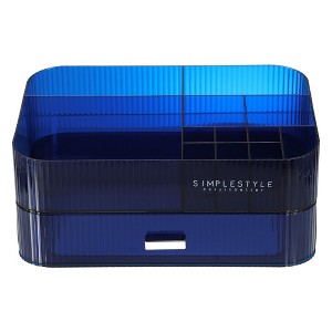 Unique Bargains Translucent Stackable Drawers Makeup Organizer - 1 of 4