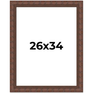 PosterPalooza | 26x34 Wide Bamboo Picture Frame, UV Acrylic, 4 Finishes - Brown, Black, Silver, and Natural - 1 of 4