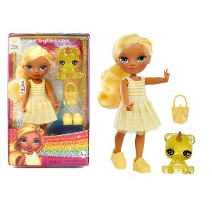 Rainbow High Littles Daisy Madison Yellow 5.5" Posable Small Doll with Purse Magical Pet Bear - 1 of 4