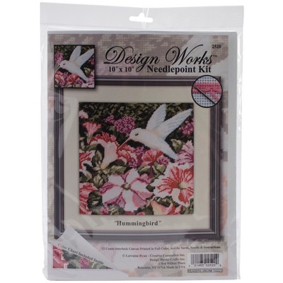 Design Works Needlepoint Kit 10"X10"-Hummingbird-Stitched In Yarn