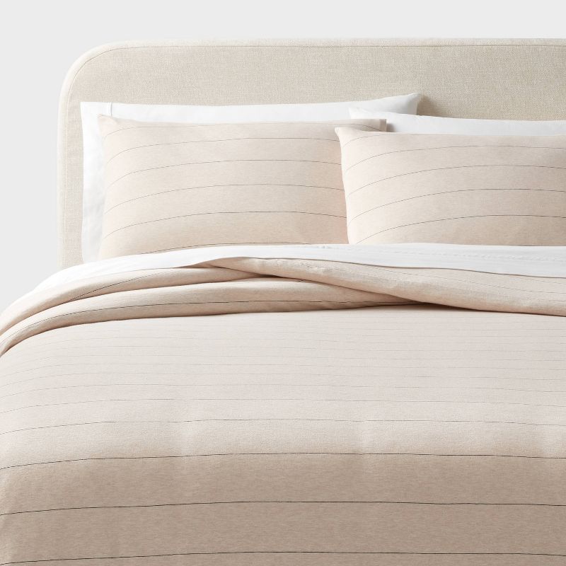 Modern Jersey Comforter and Sham Set Dark - Threshold™, 1 of 13