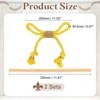 Unique Bargains Cotton Hand-Woven Decorative Tassel Curtain Tiebacks with Wood Club - 2 of 4