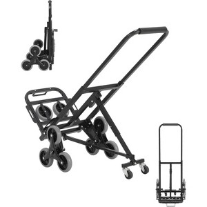 Clearance, 3 in 1 Folding Shopping Cart, Heavy Duty Stair Climber Dolly, 176 lbs-330LBS Capacity, 6 Wheels, 36L Grocery Laundry Cart - 1 of 4