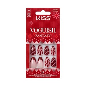 Kiss Nails Voguish Fantasy Fake Nails - One More Kiss - 33ct - 1 of 4
