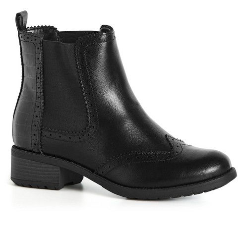 Presley ankle boots outlet in black faux suede