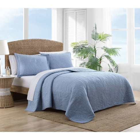 King Costa Sera Solid Quilt Blue Tommy Bahama Target