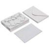 Paper Junkie 24-Pack Laser Cut Silver Glitter Invitations Cards with Envelopes for Wedding Bridal Shower, 7x5 in - image 4 of 4