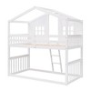 PAGED Metal Housebed Loft Bed Bunk Bed, Twin Size Bed Frame with Ladder and Guardrail for Kids, Teens, Ample Under-bed Space - 4 of 4