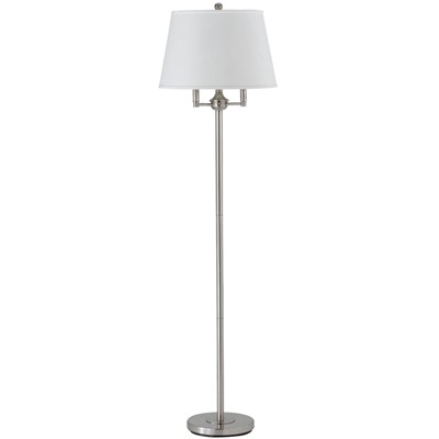 Andros 62" White and Brushed Steel 4-Light Floor Lamp