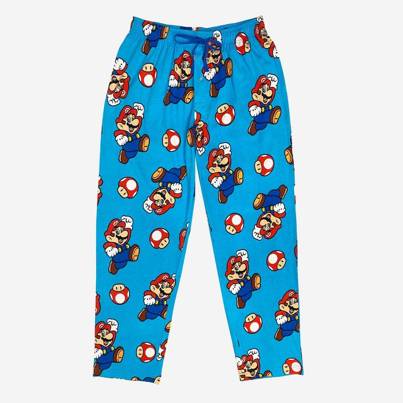 Men&#39;s Nintendo Super Mario Knit Lounge Pajama Pants - Blue, 3 of 5