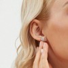 5 Pairs Princess Cut Cubic Zirconia Stud Earrings for Women/Men - 18K Gold Plated Hypoallergenic 3 - 7mm Square Clear CZ Earring Set - 4 of 4