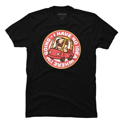 Men's Design By Humans Puglie Nowhere Club By Puglie T-Shirt