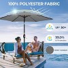 Heynemo 7.5 ft Patio Umbrella Outdoor Market Umbrella Tilt Button and Crank 6 Ribs for Deck Lawn Pool & Backyard - 4 of 4