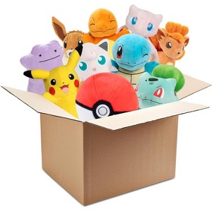 Pokemon Generation 1 Poke Ball & 8" Plush Blind Box 2-Pack - Receive a 5" Pokeball & 1 Assorted Random 8" Character - Toy Gift for Kids, Boys, Girls - 1 of 4