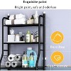 Over The Toilet Shelf, Metal Floor-Standing Toilet Storage, with Removable Towel Hooks&Paper Holder, for Bathroom, Restroom, Laundry - 4 of 4