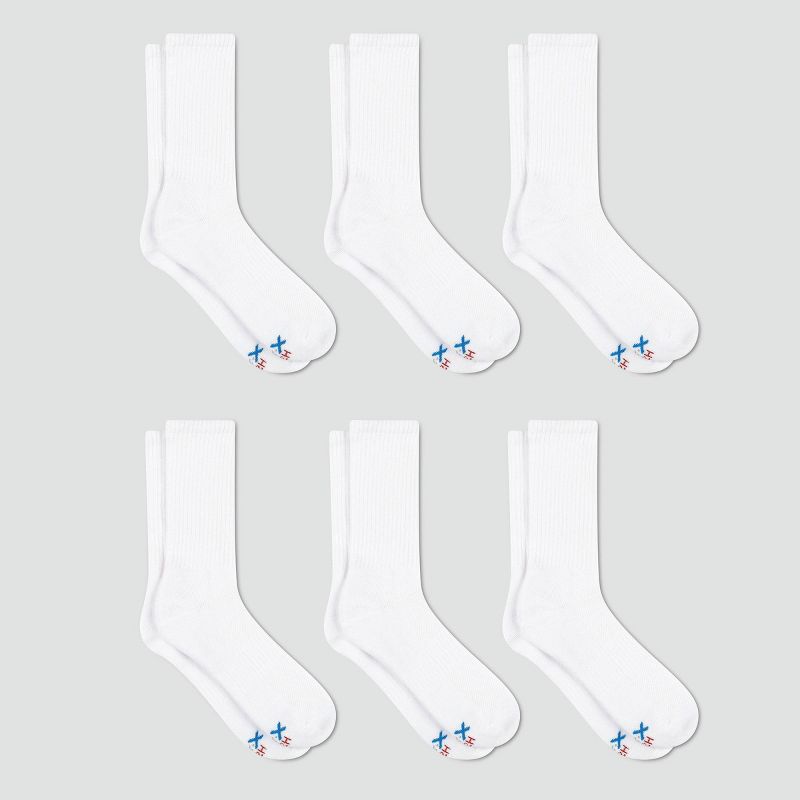 Men's Big & Tall Hanes Premium Performance Cushioned Crew Socks 6pk, 3 of 6