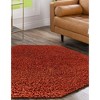 Unique Loom Solid Shag Solid Indoor Woven Area Rug - 4 of 4