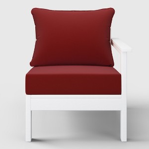 WestinTrends  Avalon Outdoor Patio HDPE Right Arm Facing Sectional Corner Club Chair with Patio Cushions - 1 of 4