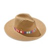 Kendra Scott Pasleigh Panama Woven Band Hat - Brown: Midweight Tweed, Comfort Elastic, One Size Fits Most - 2 of 3