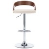 vidaXL Bar Stools 2 pcs Cream Faux Leather and Bentwood - 4 of 4