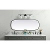 Elegant Lighting Metal Frame Oval Mirror 24x60 Inch in Black - 4 of 4