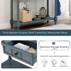 PAGED Vintage  Console Table with 2 Drawers and Bottom Shelf, Solid Pine Entryway Sofa Table, Entryway Table with Storage - 4 of 4