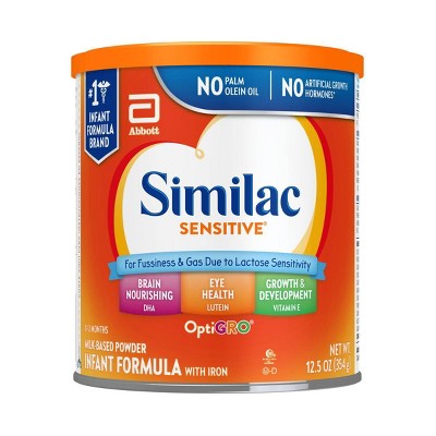 Similac Sensitive For Fussiness and Gas Powder Infant Formula - 12.5oz