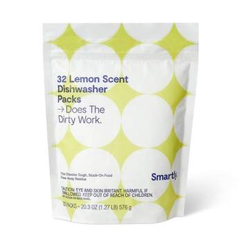 Lemon Scent Dishwasher Packs - 20.3oz/32ct - Smartly™