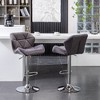 Velvet Diamond Tufted Swivel Adjustable Barstools, Set of 2 with Mid-Back and Footrest - 4 of 4