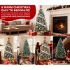 4/5/6/7ft Unlit Premium Pine Christmas Tree with Pine Cones & Berries, 1000 Branch Tips for a Full Look, Hinged & Easy Assembly with Foldable Stand - 3 of 4