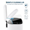 Trash Can, 3.2 Gallon Stainless Steel Trash Can with Soft-close Lid, Step-on Wastebin with Removable Inner Bucket for Kitchen Bathroom Office - 4 of 4