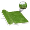 NAYSAYE 10' x 3' Artificial Turf Grass with Simulated Look and Feel UV Protection and Drain Holes for Rain for Garden Patio, Green - 3 of 4