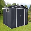8x4 FT Metal Garden Storage Shed,Outdoor Metal Storage Shed With Window And Vents,Tool Storage House For Backyard Patio Lawn-Coolbibila - 3 of 4