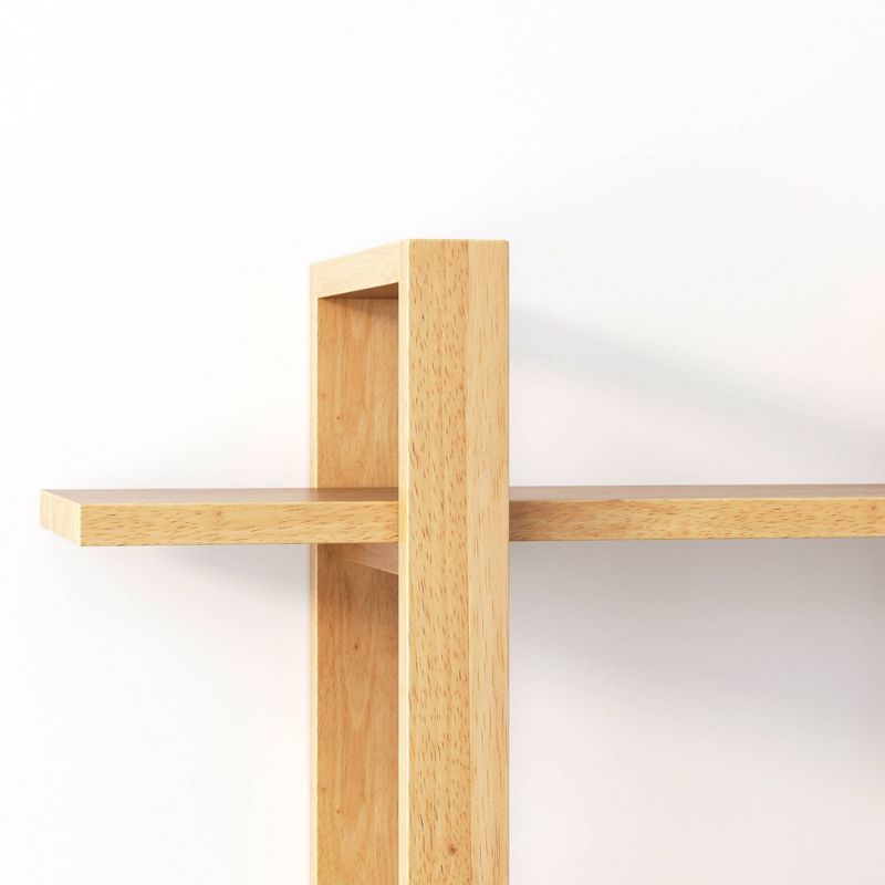 32" Solid Wood Adjustable Floating Wall Shelf - Nathan James, 3 of 6
