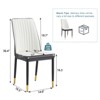 FONTOI 4PCS Dining Chairs with High Back Seat&Metal Legs for Family, Restaurants, Hotels, Coffee Shops, White&Gray, 16.7"*36.4"*17" - 3 of 4