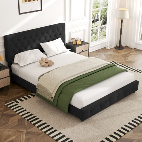 HYLEORY Queen Storage Bed Frame with 4 Drawers & Headboard, Upholstered Platform Bed Frame - image 1 of 4