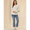 Allegra K Women's Pullover Drop Shoulder Elbow Patch Pullover Loose Sweater - image 3 of 4