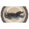 Earth Rugs Alligator Printed Round Jute Trivet – 10" Rustic Table Protector - 2 of 3
