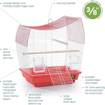 thumbnail image 2 of Prevue Pet Products South Beach Wave Top Bird Cage Lime Green 2 of 9
