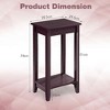 Costway Tall End Table Coffee Stand Night Side Nightstand Accent Furniture - 4 of 4