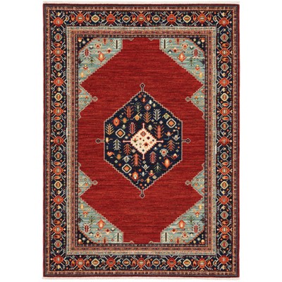 Oriental Weavers Lilihan 5503M Red/ Blue Indoor Area Rug - 5'3" x 7'6"